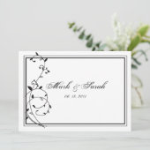 ブクラシックラック&ホワイト縁ど招待状 招待状 (スタンド正面)