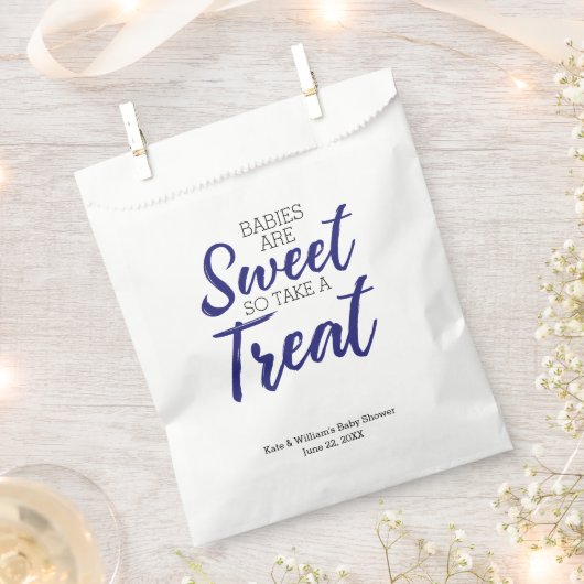 ブクラシックルーベビースウィートボーイベビーシャワーパーティー フェイバーバッグ (クリップ留めされた状態)