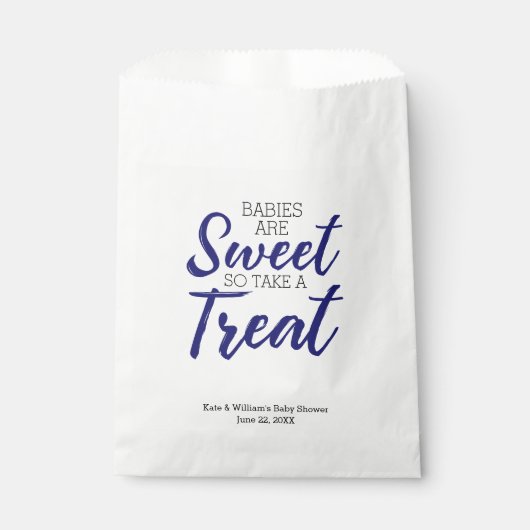 ブクラシックルーベビースウィートボーイベビーシャワーパーティー フェイバーバッグ (正面)