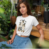 ブクルーウィッチー幽霊黒猫かわいいハロー Tシャツ