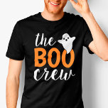 ブクルーオレンジハロウィンファミリーマッチング Tシャツ<br><div class="desc">ファミリーモダンマッチングのハロウィーンシャツデザインは、オレンジと白のレタリングで少し幽霊アクセントの「The Boo Crew」文字を特徴とする。乗組員の各メンバーに対して注文。</div>