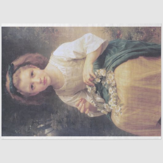 ブグエロー,王冠を編む子供 薄葉紙 (正面)