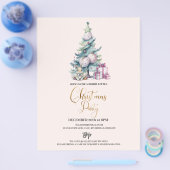 ブグデットクリスマスツリーホリデーパーティー チラシ (シングル)