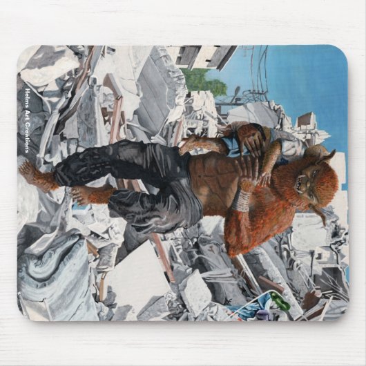 ブグベアヒーローチャイルドレスキューアートファンタジーマウスパッド マウスパッド (正面)