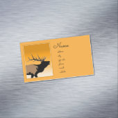 ブグリングブルエルクアットサンセットオリジナルワイルドライフアート マグネット名刺 (インサイチュ)