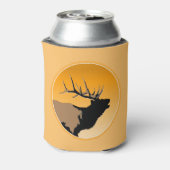 ブグリングブルエルクアットサンセットオリジナルワイルドライフアート 缶クーラー (缶裏面)