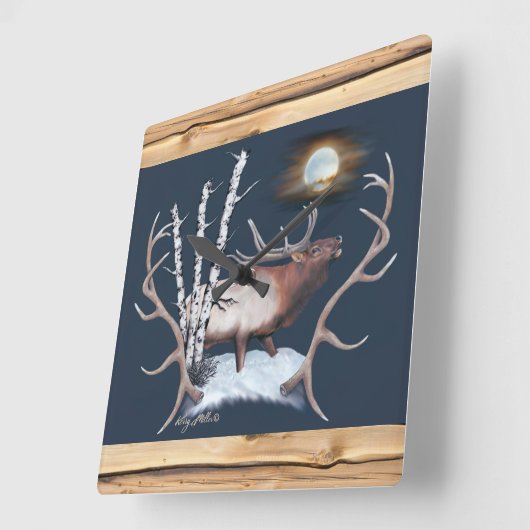 ブグリングブルエルクスクエアウォールクロック スクエア壁時計 (傾斜)