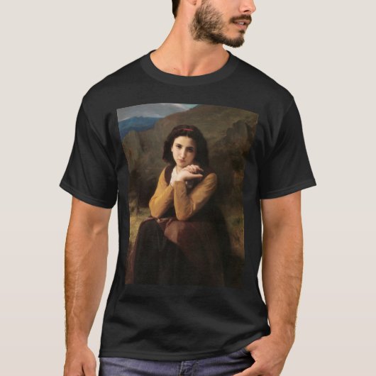 ブグローによる乙女 (Femme Mignonne) Tシャツ (正面)