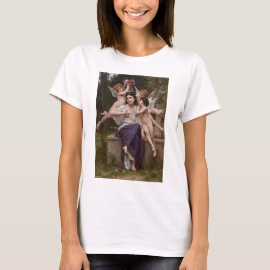 ブグローによる『春の夢 Rêve de Printemps』 Tシャツ (正面)