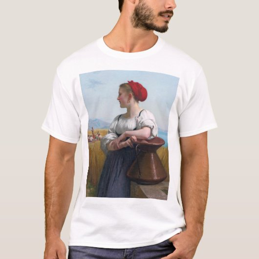 ブグロー作『収穫人』 Tシャツ (正面)