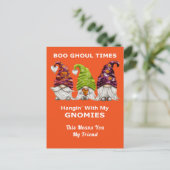 ブグールタイぶら下がったムズとMy Gnomies Halloween ポストカード (スタンド正面)
