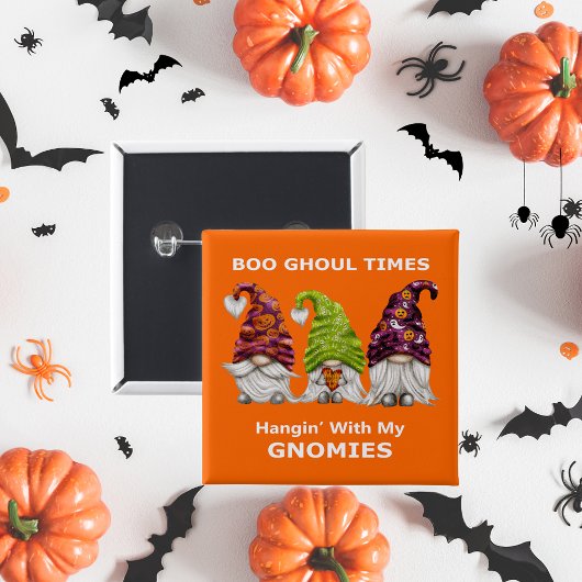 ブグールタイぶら下がったムズとMy Gnomies Halloween 缶バッジ