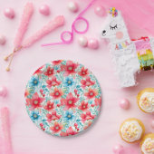 ブケ魅力的ランヤパターン–65292 ペーパープレート (パーティー)