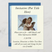 ブゲローのラムールとサイケ、エンファント（キューピッド） 招待状 (正面/裏面)