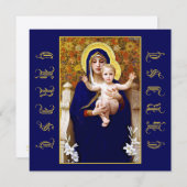 ブゲローマドンナ・オブ・ザ・リリー1899 サンキューカード (正面/裏面)