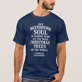 ブコウスキーにインスパイアされた タイポグラフィーデザイン Tシャツ