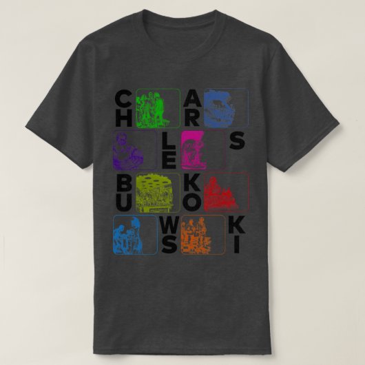 ブコフスキーブックイラスト Tシャツ (デザイン正面)