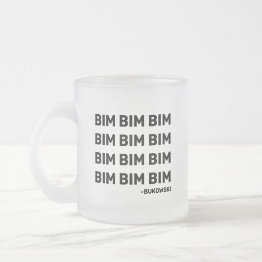 ブコフスキー引用文飲料マグ(LH) フロストグラスマグカップ (左)