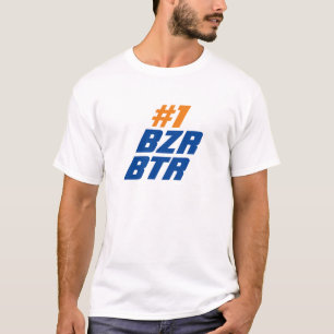 ブザービーター バスケットボール引用文とブルー文字 Tシャツ