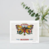 ブザー葉巻ボックスラベル ポストカード (スタンド正面)