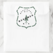 ブシュメンステッカー1 スクエアシール (バッグ)