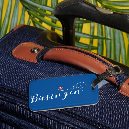 ブシンゲン国旗のハート、ブシンゲンアムホッチン ラゲッジタグ (正面インサイチュ3)