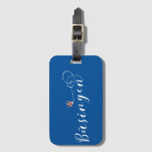 ブシンゲン国旗のハート、ブシンゲンアムホッチン ラゲッジタグ (正面縦)