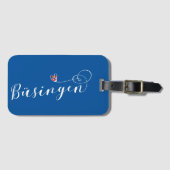 ブシンゲン国旗のハート、ブシンゲンアムホッチン ラゲッジタグ (正面横)