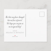 ブシンプルラシのストローク効果で写真の日付を変更 案内ポストカード (裏面)