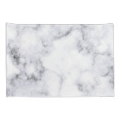 ブシンプルラックアンドホワイトマーブルデザイン| 枕カバー (裏面-右)