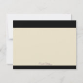 ブシンプルラックキャットシルエットノートカード 招待状 (裏面)