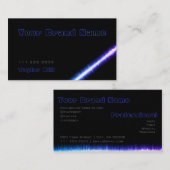 ブシンプルラックダークブルー(淡いグラフィッモダンク) 名刺 (正面/裏面)