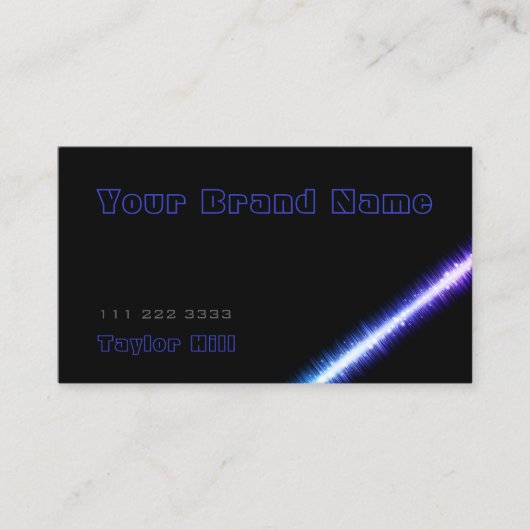 ブシンプルラックダークブルー(淡いグラフィッモダンク) 名刺 (正面)