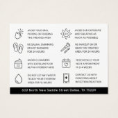 ブシンプルラックブラウティントアフターケアインストラクションカード (裏面)