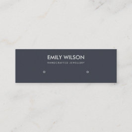ブシンプルラックブルークラフトスタッドイヤリング表示ロゴ スキニー名刺