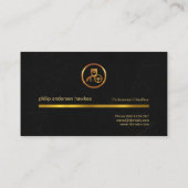 ブシンプルラックマーブル金ゴールドライン運転手 名刺 (裏面)