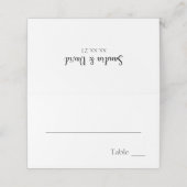 ブシンプルラック折り畳みモ結婚ノグラム プレイスカード (外部開封)