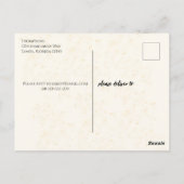 ブシンプルルンチアンドバブリーシャンパンブライダルシャワー ポストカード (裏面)