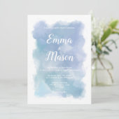 ブシンプルルーウォーターカラースキー 招待状 (スタンド正面)