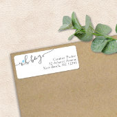 ブシンプルルーハート新生児ボーイ差出人住所 ラベル