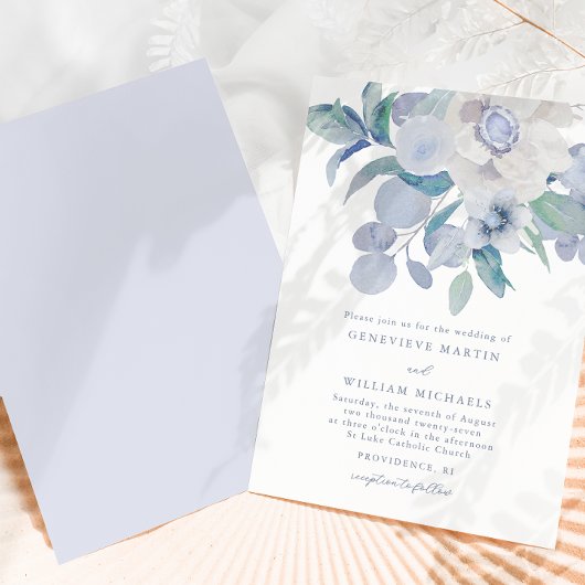 ブシンプルルーフローラブーケ結婚式招待状 案内状