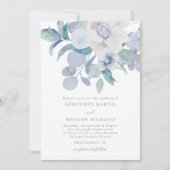 ブシンプルルーフローラブーケ結婚式招待状 案内状 (正面)