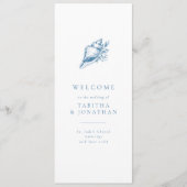 ブシンプルルーヴィンテージシーセル結婚式 プログラム (正面)