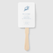 ブシンプルルーヴィンテージシーセル結婚式 プログラム ハンドファン (正面)