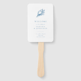 ブシンプルルーヴィンテージシーセル結婚式 プログラム ハンドファン