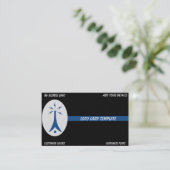 ブシンプルルー航空図パイロット無人機 名刺 (スタンド正面)