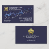 ブシンプルルー証券取引所の波の財務 名刺 (正面/裏面)