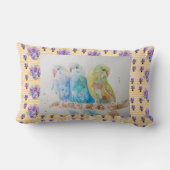 ブジウオーター色のブジークスクッションイエローフローラ ランバークッション (裏面)