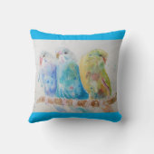 ブジウータイ絵画ルズバードクッションアクアティール(緑がかった色) クッション (裏面)