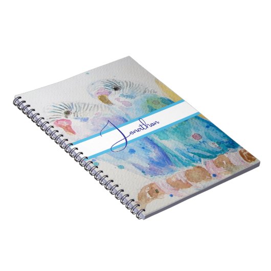 ブジウータイ絵画ルズバードブジアクアティール（緑がかった色） ノートブック (右側)